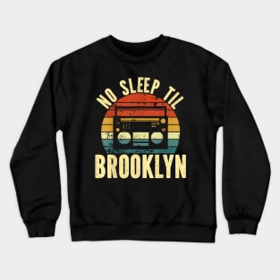 Cool Retro No Sleep , Old School  Stereo Crewneck Sweatshirt